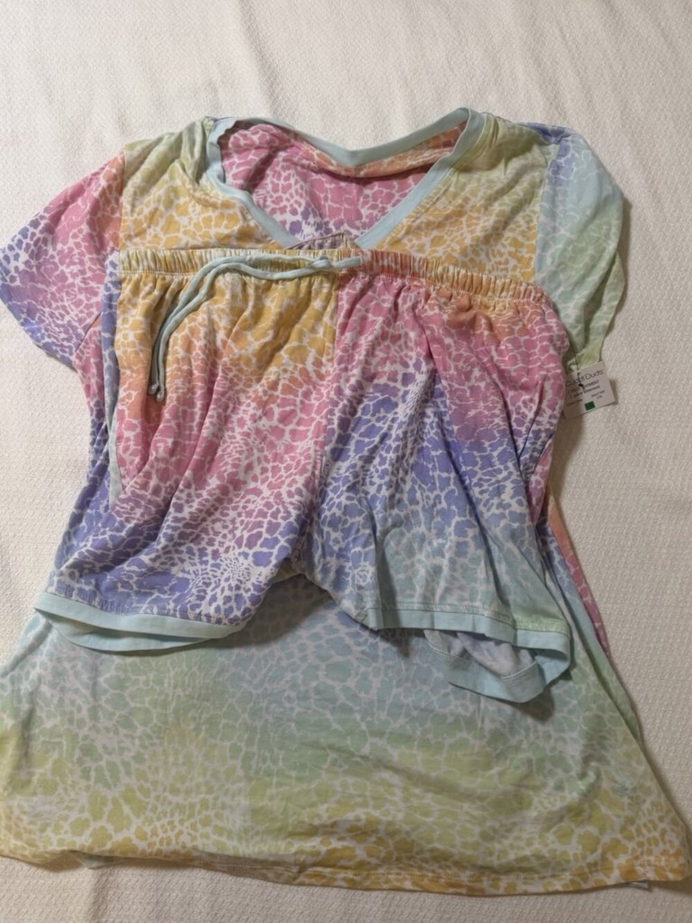 Cuddl Duds Women's 2-Pc. Printed Shortie Boxer Pajamas Set - Size M NEW W/TAGS!
